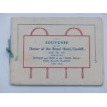 A Souvenir of the Dinner at the Royal Hotel, Cardiff, June 16th, 1913, given to the officers and