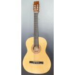 'Artisan' six string acoustic guitar, labelled hand crafted model no. 10234