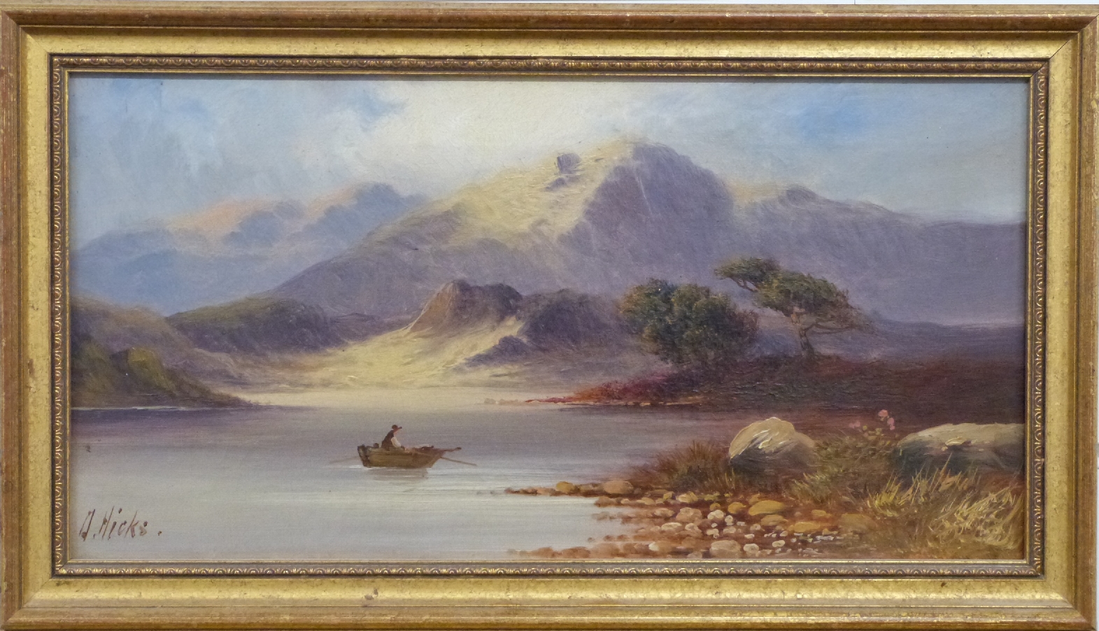 David Hicks (active 1885-1890) pair of oils on canvas, Highland loch and mountain scenes, each 20 - Image 3 of 9
