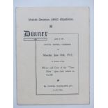 British Antarctic (1910) Expedition signed menu from a dinner given at the Royal Hotel, Cardiff,