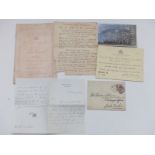 Small group of ephemera relating to Cardiff, including invitation and presentation programme to