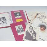 An album containing autographs, signed photographs and ephemera relating to stars and