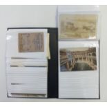 Postcard album containing approximately 50 mostly early 20thC postcards of Bath