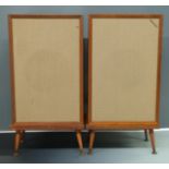 A pair of Tannoy speakers LSU/HF/3LZ G/8U serial number 131536 and 131131 in beech wood finish