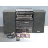 Pioneer Midi hi-fi stacking system, model DC-292 includes graphic equalizer, CD player, FM tuner and