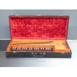 Johannes Morley Londini Fecit (John Morley London) teak cased spinet or clavichord, 25 ebonised