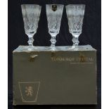 A set of six Edinburgh Crystal Lochnagar L436 etched and cut wine glasses in original box, each 16cm