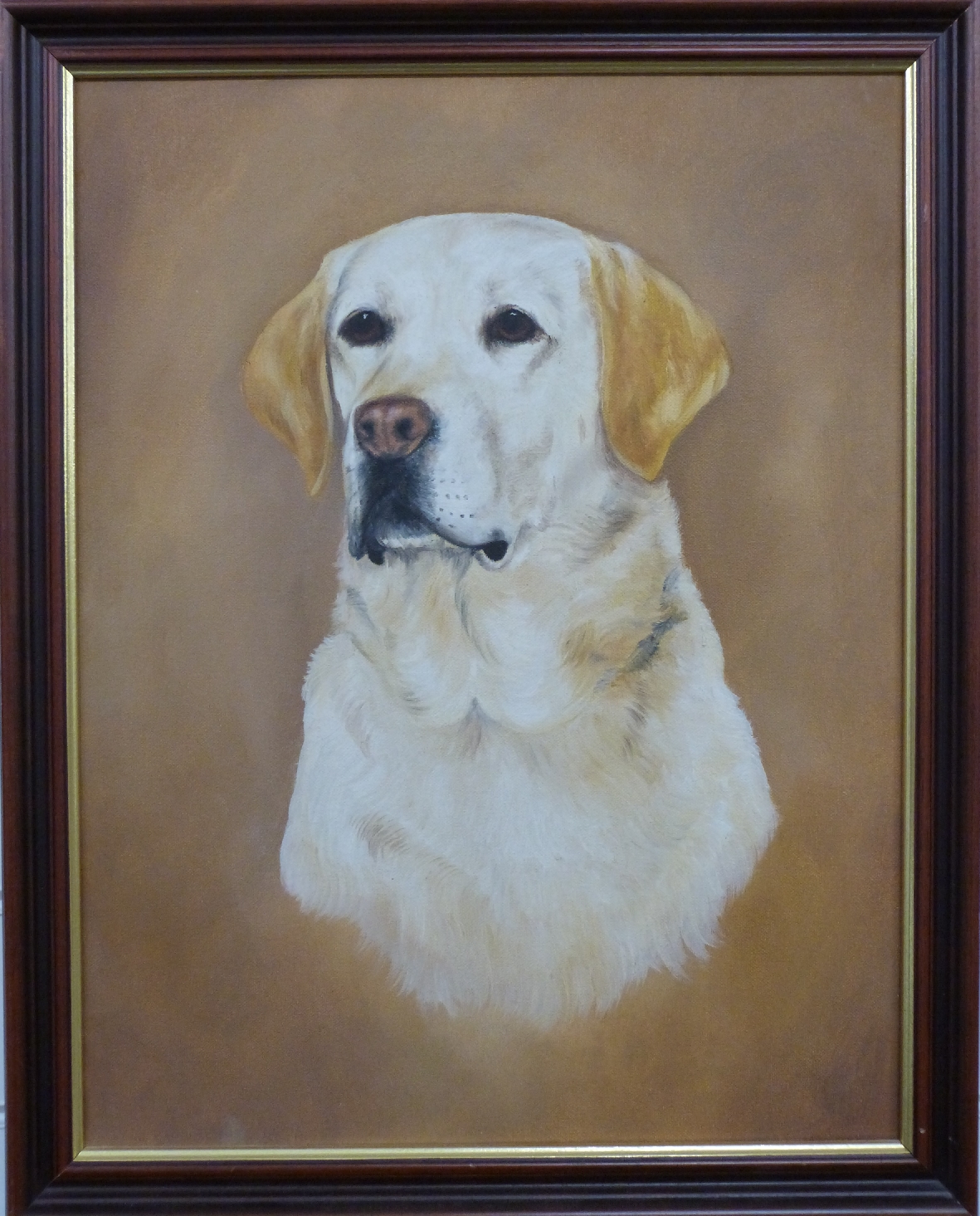 Acrylic on canvas golden labrador dog 'Tess', 45 x 34cm - Image 2 of 3