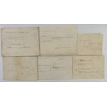 Six 19thC local interest indentures on vellum, all mentioning Minchinhampton, dates being 1802 x