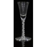 Mike Hunter Twists Glass clear drinking glass with white twist decoration to the stem and round