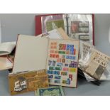 A box of stamps including stockbook with mint GB (all reigns) singles and blocks, GB and Australia