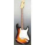 Fender Stratocaster USA Country Boy electric guitar, sunburst body with synchronised tremolo, custom