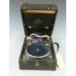 Decca c1930s Junior portable wind-up gramophone