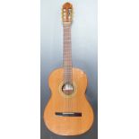 Manuel Rodriguez e Hijar Madrid acoustic guitar, serial no 0821, fitted with six nylon strings,