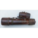 E R Watts & Son ministry marked three-draw brass telescope impressed Tel Sig MkII G.S. 5765, with