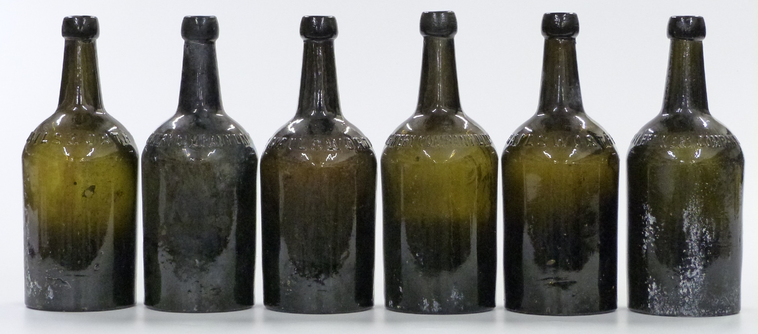 Six late 19th / early 20thC glass beer bottles embossed Nailsworth Brewery Company Limited and to