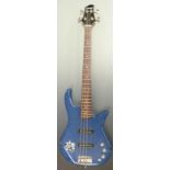 Crafter 'Cruiser' electric bass guitar in blue gloss finish