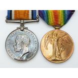 British Army WWI medals comprising War Medal and Victory Medal named to 6797 Pte. G.A.Bird, 23