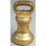 Victorian 14lb brass bell weight with VR below crown to top and further date stamps to base