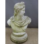 Classical style bust on base, height 51cm