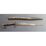 Wire inlaid Eastern short staffing sword
