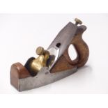 Norris London vintage 2.5 inch woodworking boat plane marked Norris London to blade clamp,