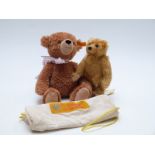 Two Steiff Teddy bears Centenary Collection PB28 and one other, largest 30cm tall, in Steiff cloth