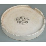 W&T Avery Ltd ceramic margarine bowl, diameter 37cm