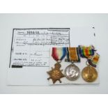 British Army WWI medals comprising 1914/1915 Star, War Medal and Victory Medal named to S-4826 Cpl J