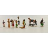 Fourteen CBG Mignot diecast model Arabian Retinue figures