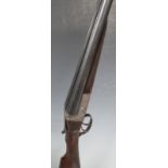 John Blanche & Son 12 bore side by side shotgun with named and engraved locks, engraved trigger