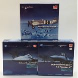 Three Hobby Master 1:72 scale diecast model aeroplanes Bristol Beaufighter TF.MK.X HA2301, McDonnell