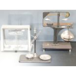 Cased Griffin laboratory scales, W & T Avery Ltd ratio scales and a set of chrome CWS scales