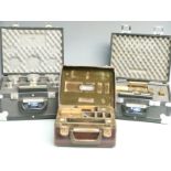 Three Monmouthshire Trading Standards cased sets of test weights by Reverifications Ltd, two 7lb