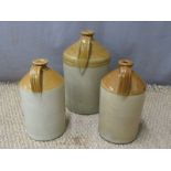 Three various stoneware jars, height of largest 39cm