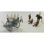 Britains diecast model soldier set 4.5 Howitzer with 4-Man Foreign Service Review Order 8914, in