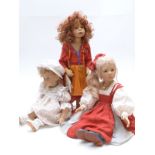 Three Gotz collectors' dolls, two by Phillip Heath Luisa and Allesandra both with certificates of