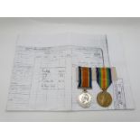 Royal Air Force WWI medals comprising War Medal and Victory Medal named to 26259 1AM H Mann, RAF,