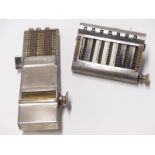 Two small vintage mechanical calculators, one a Comptator by Hans Sabielny of Dresden, length