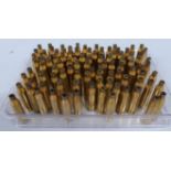 Ninety-eight .243 empty brass cartridge cases for re-loading