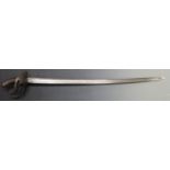 French 19thC Naval sword / cutlass, blade length 84cm