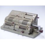 Brunsviga double vintage mechanical calculator numbered 34-95336 to underside