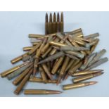 Seventy seven approximately .50 machine gun cartridges. PLEASE NOTE THAT A VALID RELEVANT FIREARMS/