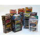 Forty three Burago, Maisto, Teamsters, Elicor and similar 1:43 scale diecast model cars including