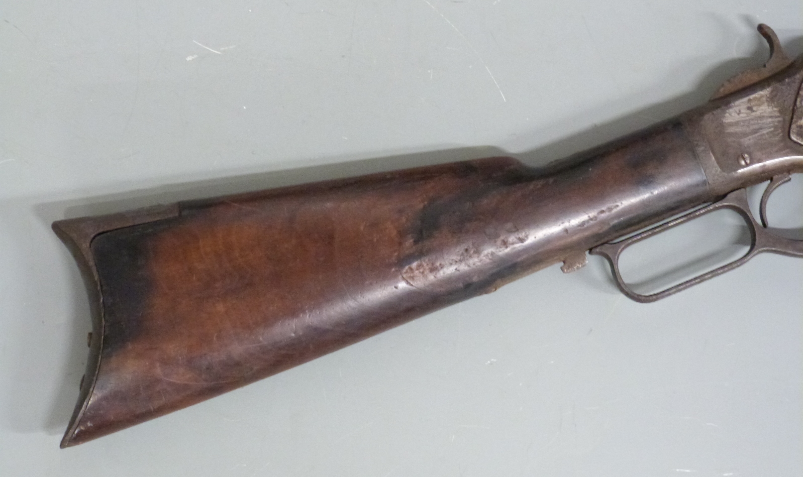 Winchester Model 1873 .44 saddle ring underlever rifle with adjustable pop-up sights, steel butt - Image 3 of 7