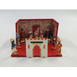 Twelve CBG Mignot diecast model Arabian Palace figures and accessories, in original diorama