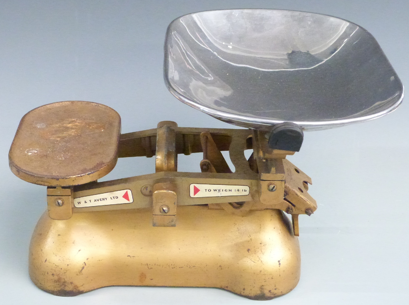 W & T Avery Ltd scales, a set of Perry portable scales and a stack of weights, ex Monmouthshire - Image 5 of 9