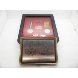 British Army WWII medals comprising War Medal and Defence Medal in presentation case with