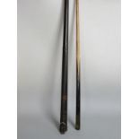 Burroughes & Watts Ltd London pool cue in original metal case