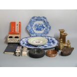 A collection of items to include viewmaster and album in original boxes with discs, brassware,